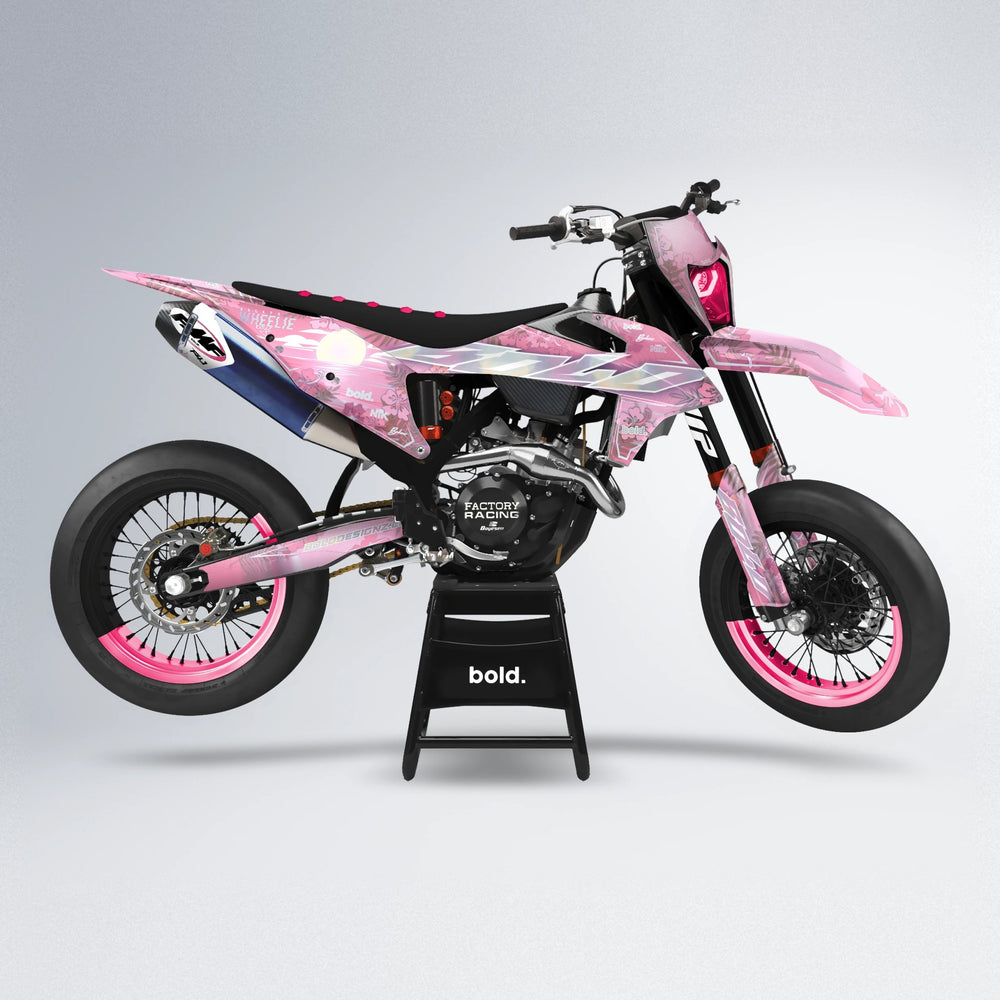 LAGOON supermoto graphics kit in Sakura Pink