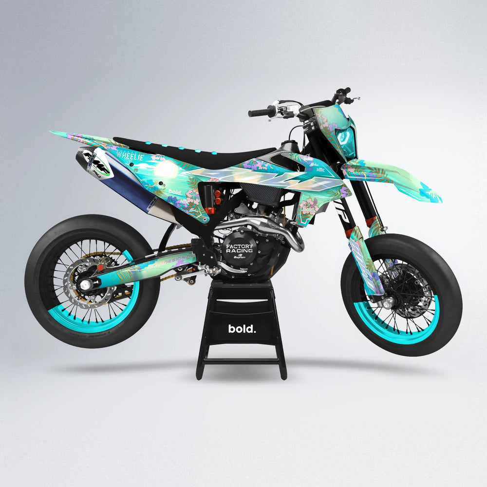 LAGOON supermoto graphics kit in Teal