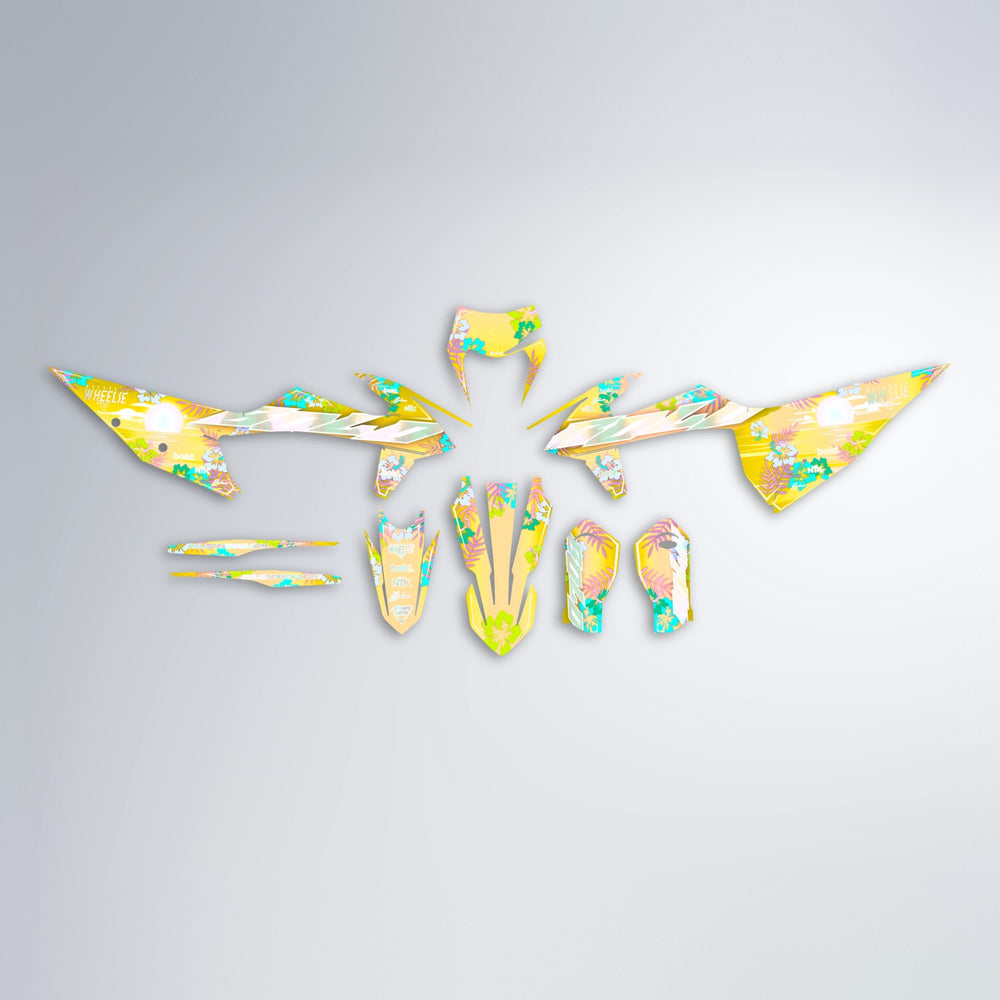 LAGOON graphics kit parts layout in Yellow