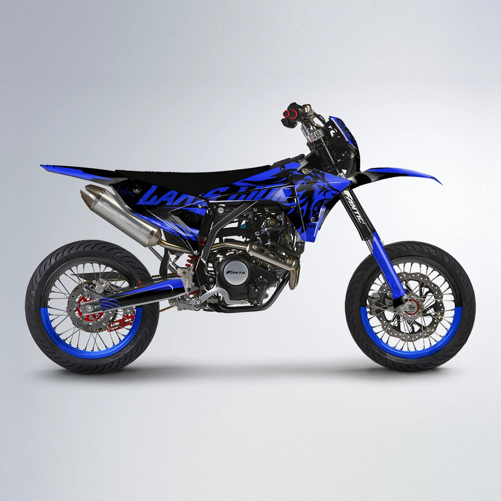 LARSLION Fantic supermoto graphics kit in Blue
