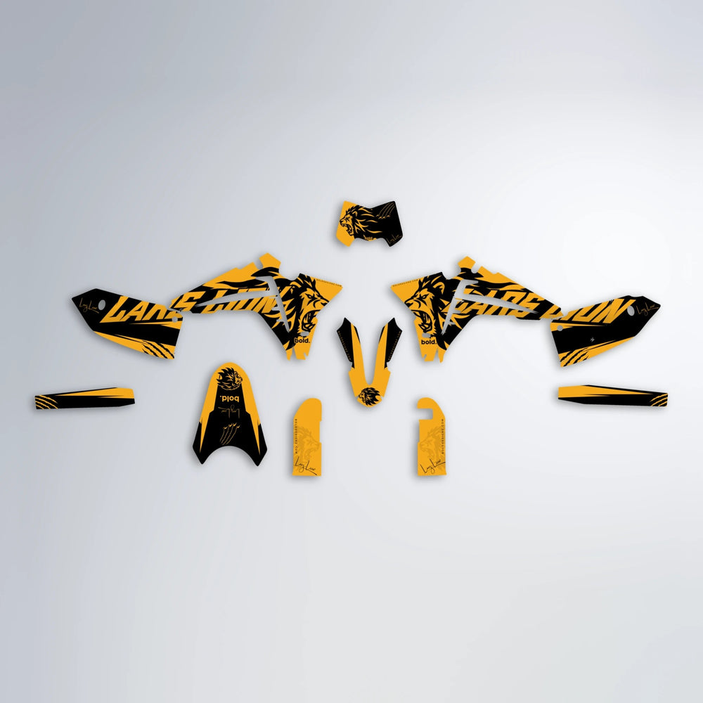 LARSLION Fantic graphics kit parts layout in Custom Colour