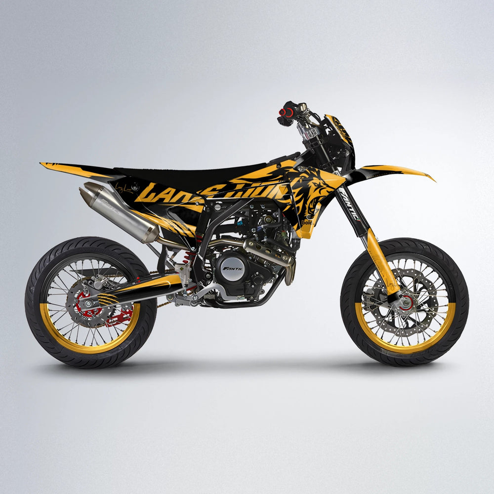 LARSLION Fantic supermoto graphics kit in Gold