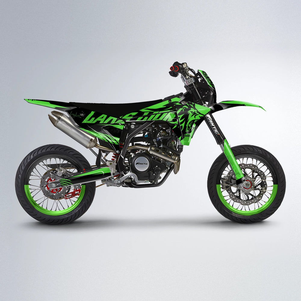 LARSLION Fantic supermoto graphics kit in Green