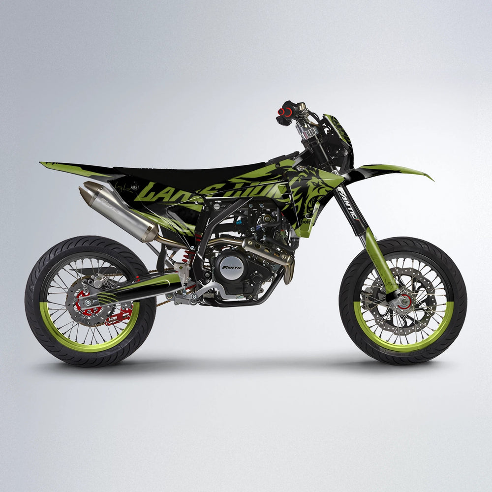 LARSLION Fantic supermoto graphics kit in Olive