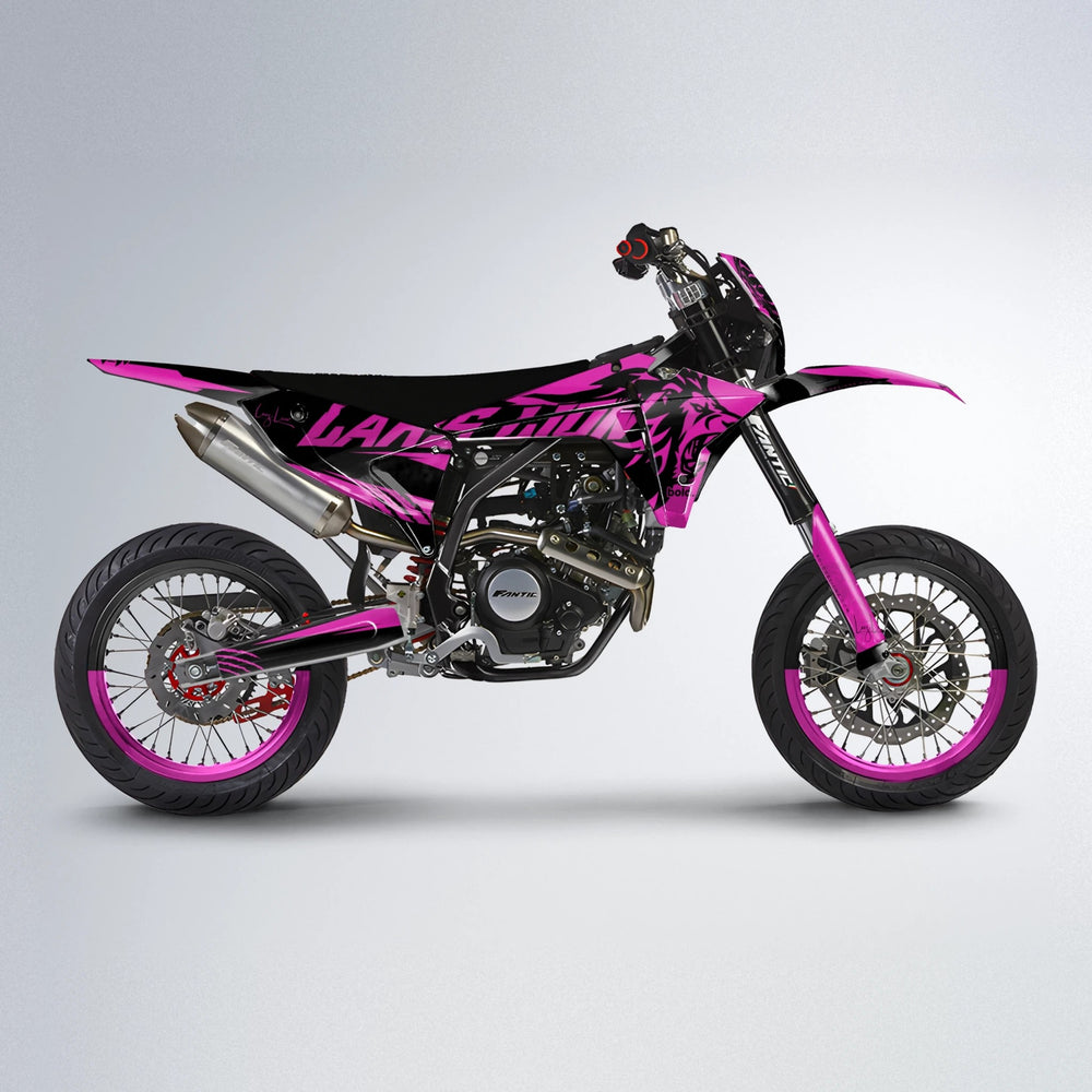 LARSLION Fantic supermoto graphics kit in Pink