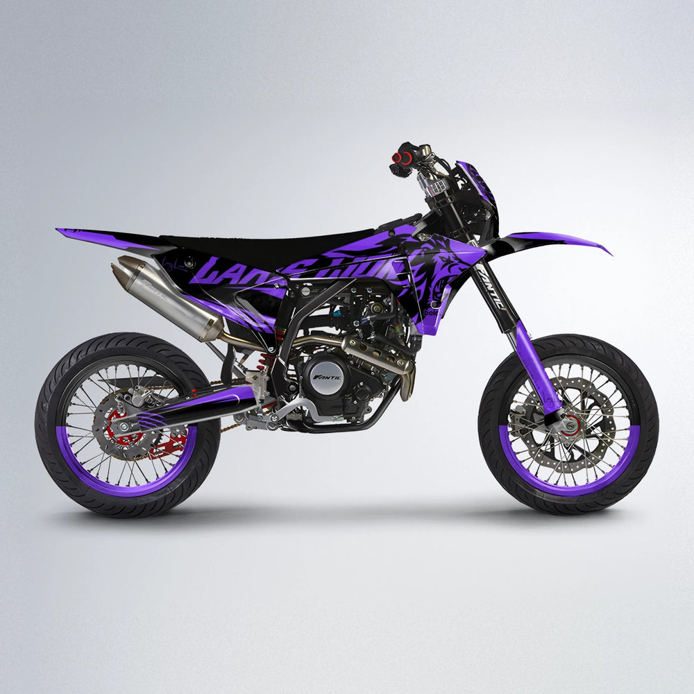 LARSLION Fantic supermoto graphics kit in Purple