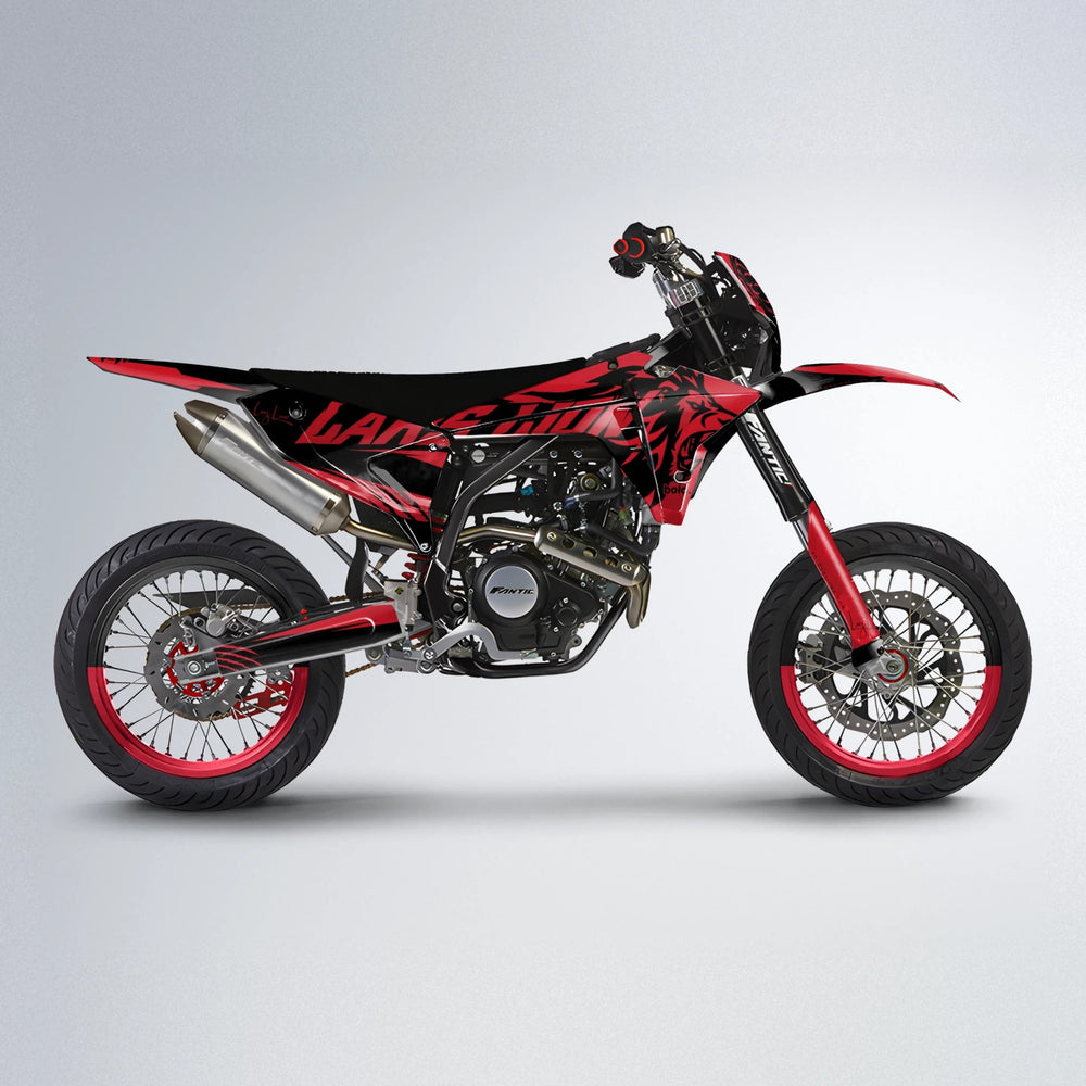 LARSLION Fantic supermoto graphics kit in Red