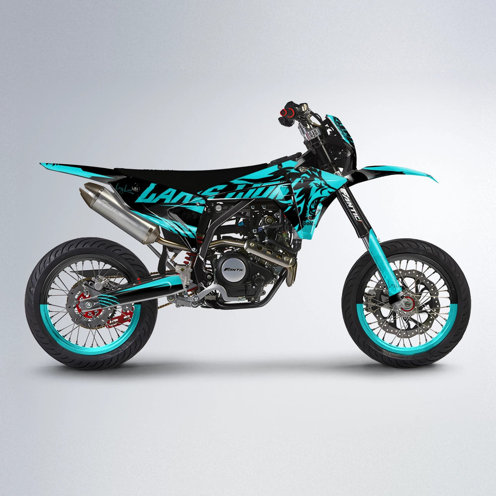 LARSLION Fantic supermoto graphics kit in Teal