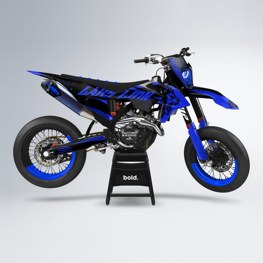 LARSLION supermoto graphics kit in Blue