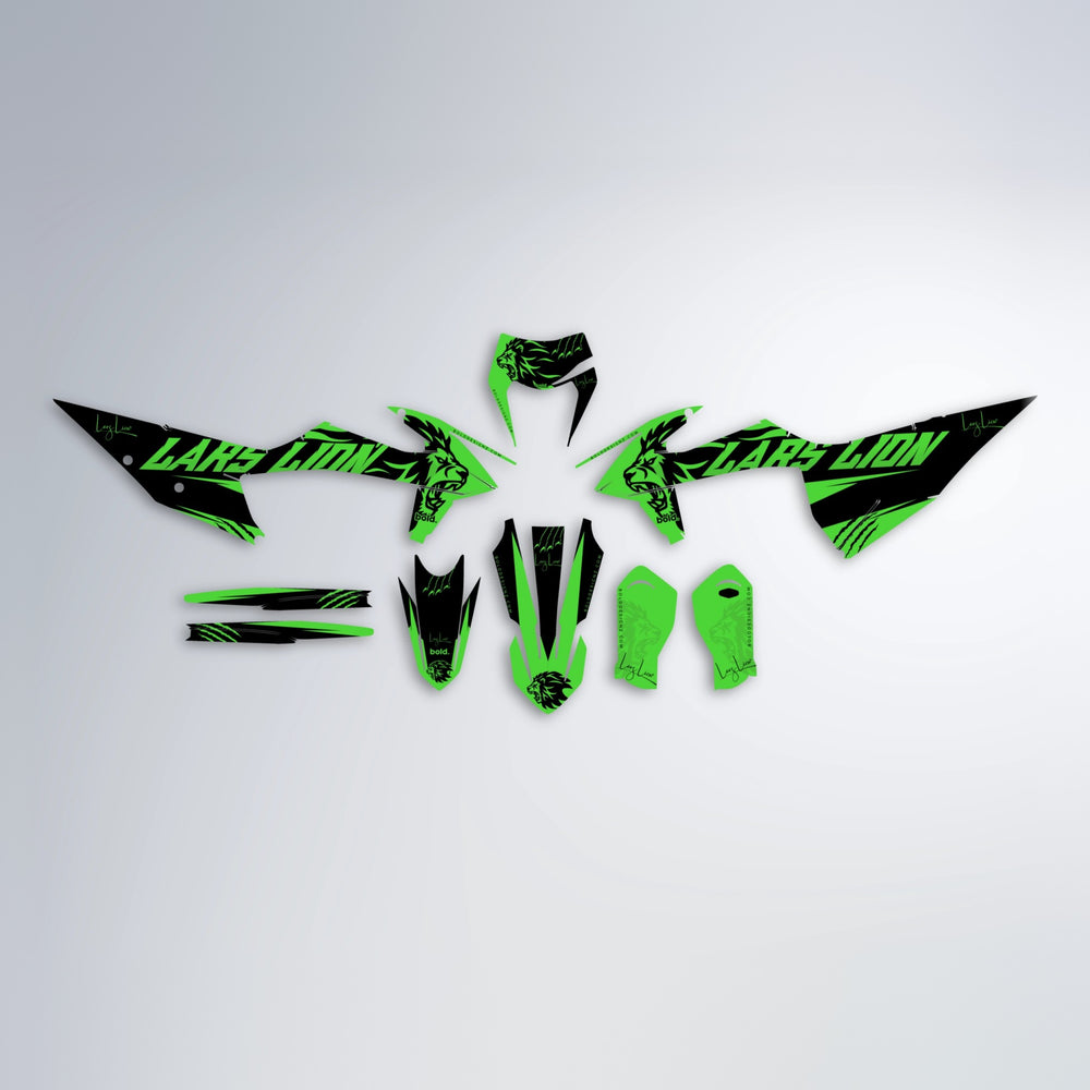 LARSLION graphics kit parts layout in Green