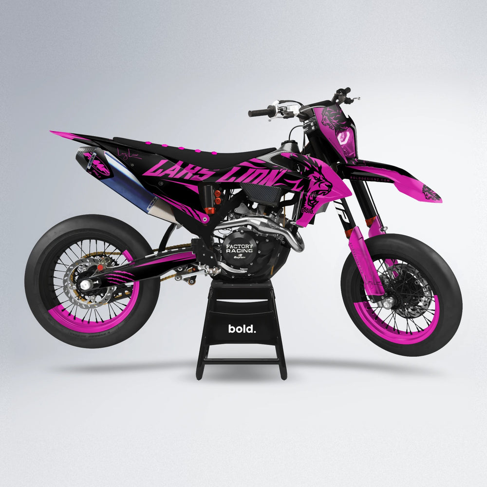 LARSLION supermoto graphics kit in Pink