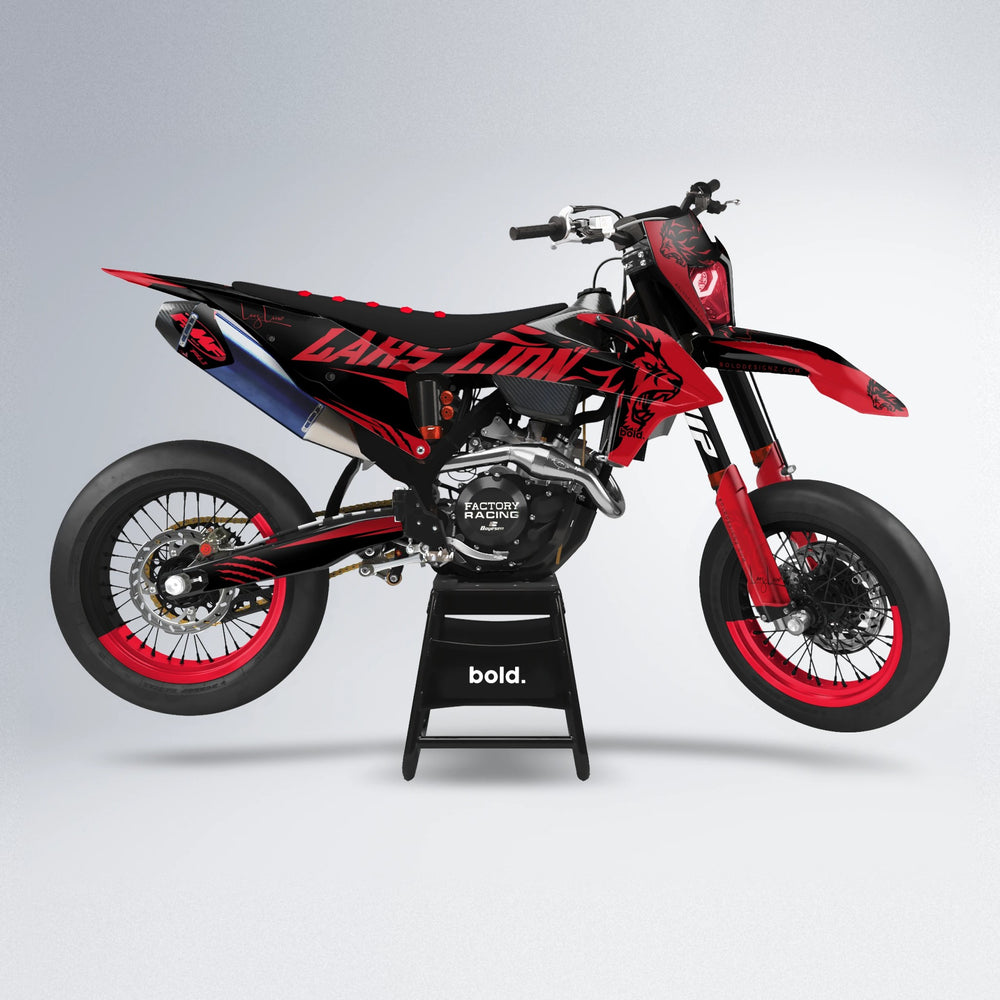 LARSLION supermoto graphics kit in Red