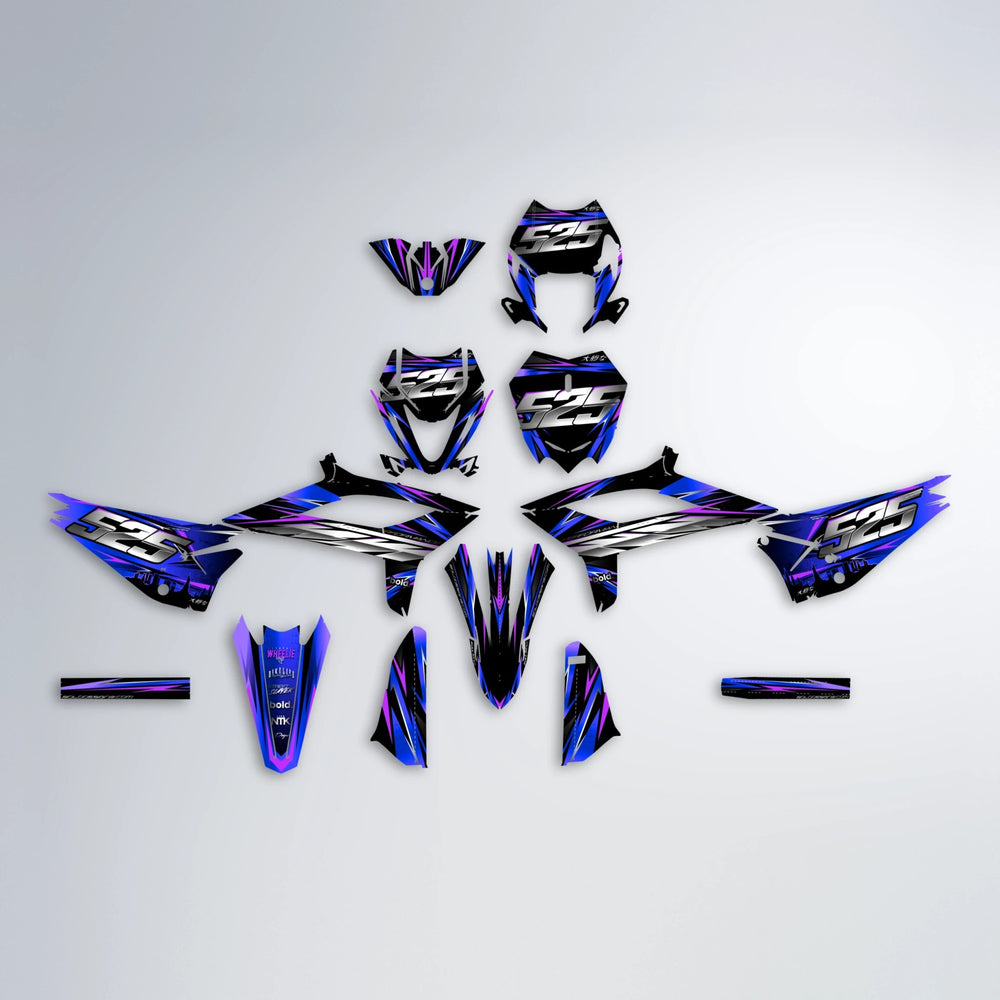 LIBERTY Beta graphics kit parts layout in Blue