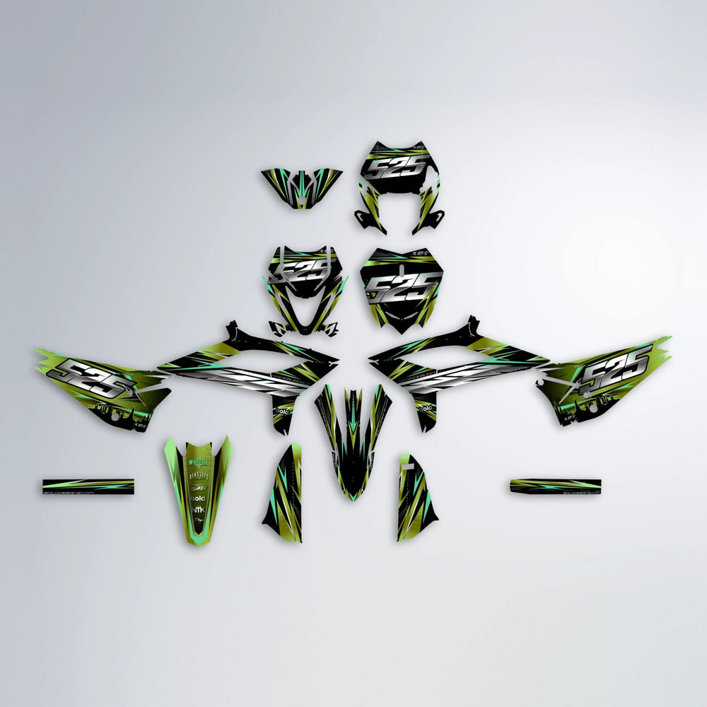 LIBERTY Beta graphics kit parts layout in Olive