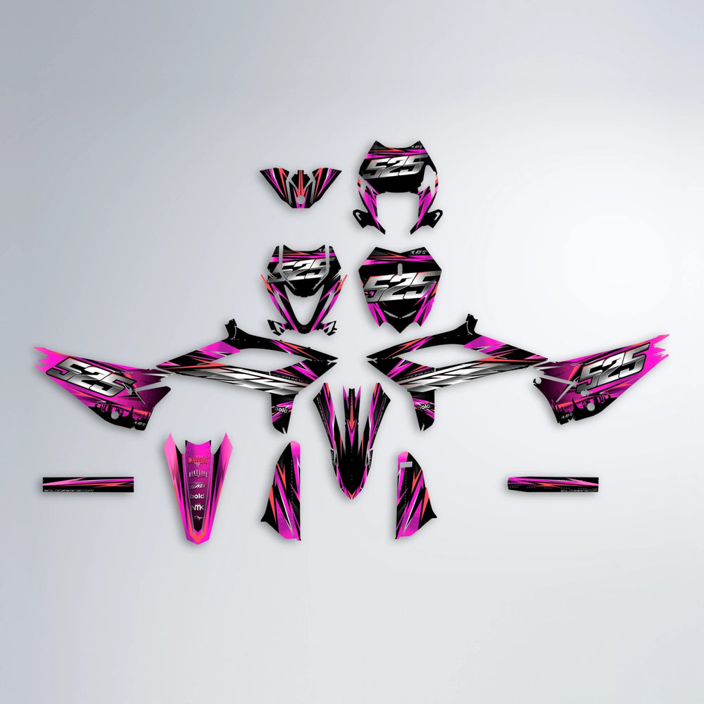 LIBERTY Beta graphics kit parts layout in Pink