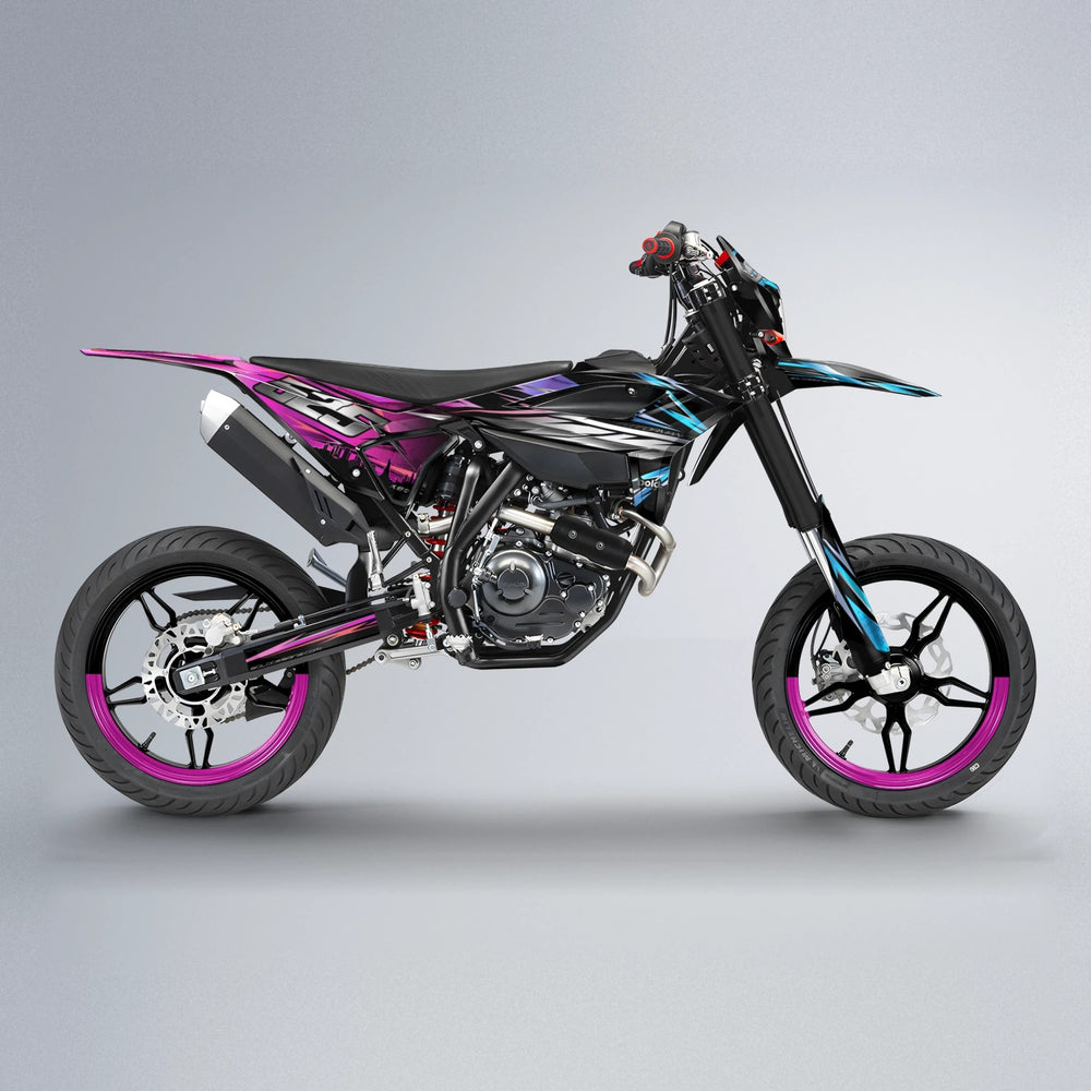 LIBERTY Beta supermoto graphics kit in Pink & Light Blue