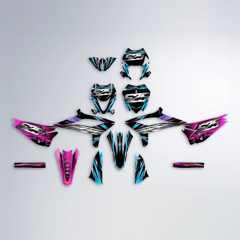 LIBERTY Beta graphics kit parts layout in Pink & Light Blue