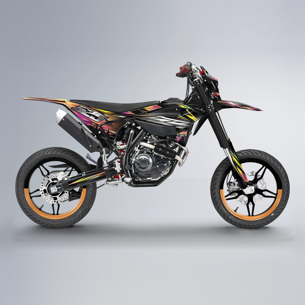 LIBERTY Beta supermoto graphics kit in Pink & Yellow