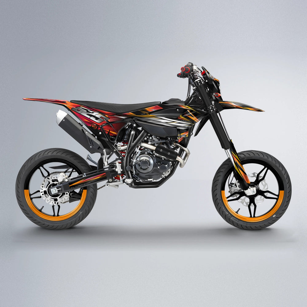 LIBERTY Beta supermoto graphics kit in Red & Orange