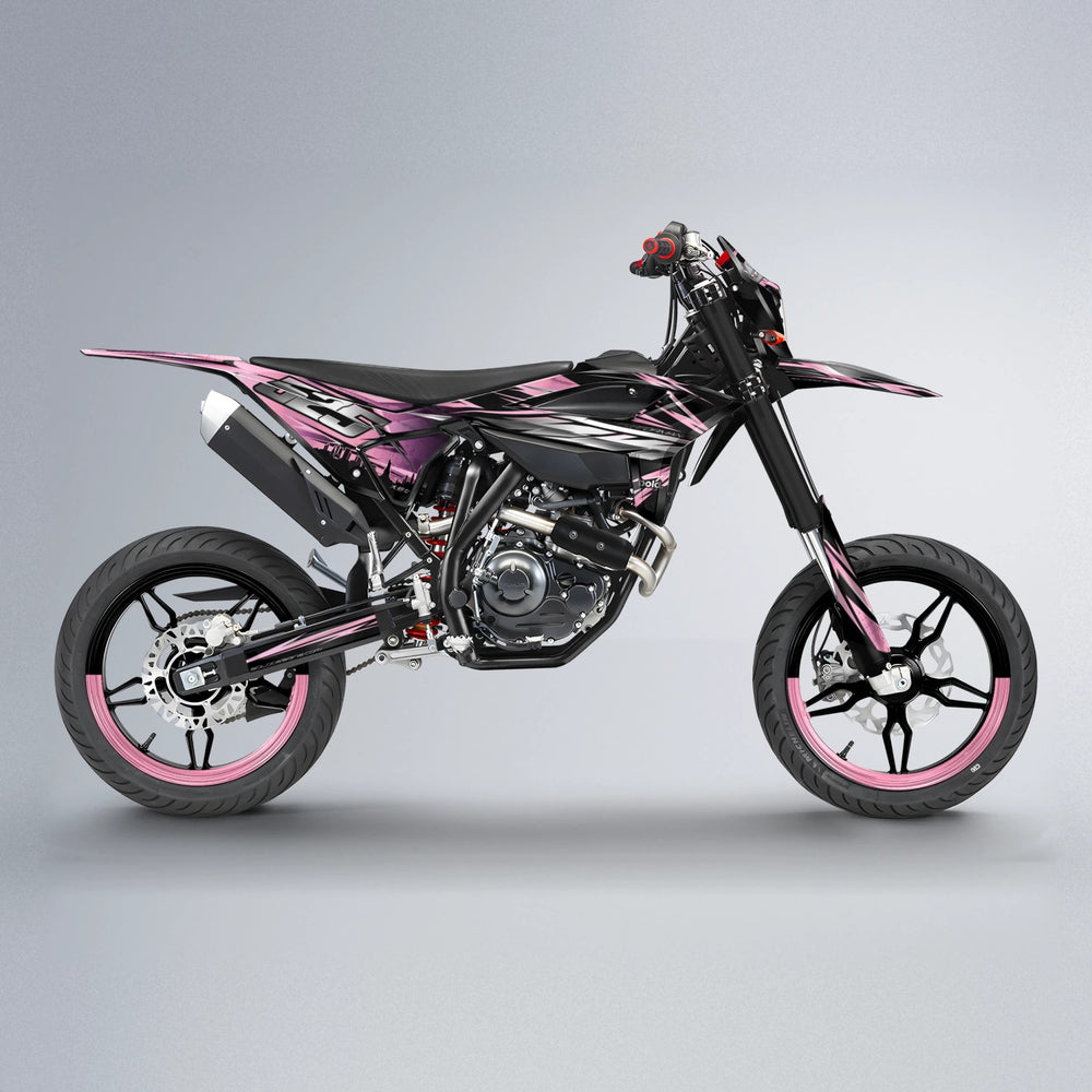LIBERTY Beta supermoto graphics kit in Sakura Pink