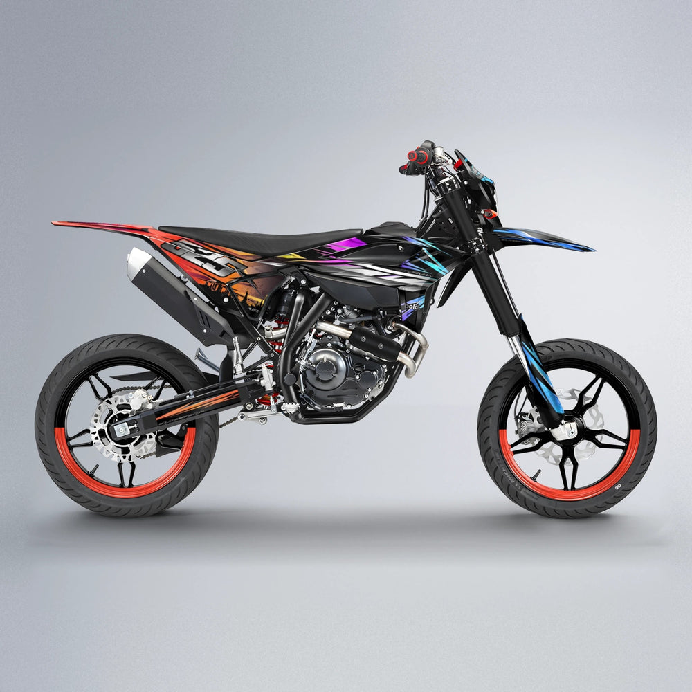 LIBERTY Beta supermoto graphics kit in Sunset Fade