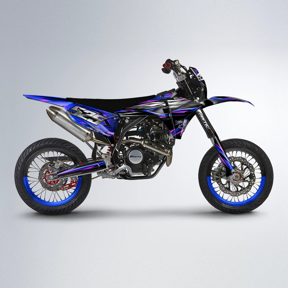 LIBERTY Fantic supermoto graphics kit in Blue