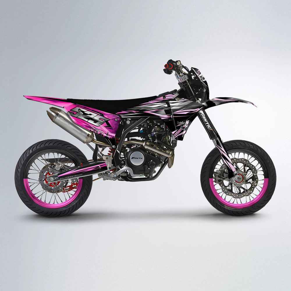 LIBERTY Fantic supermoto graphics kit in Flamingo