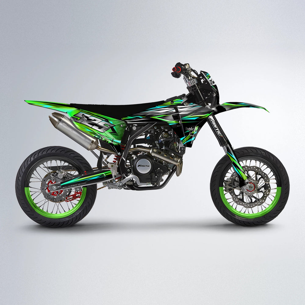 LIBERTY Fantic supermoto graphics kit in Green