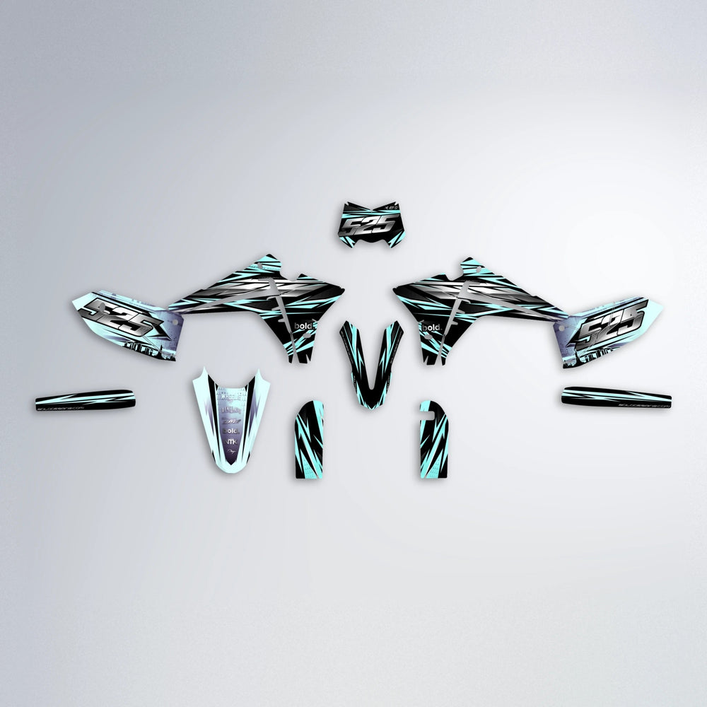 LIBERTY Fantic graphics kit parts layout in Mint