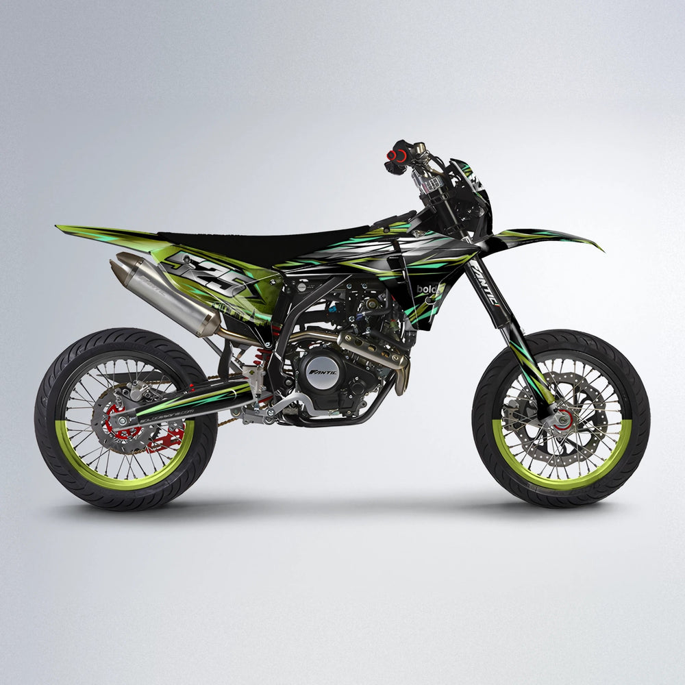 LIBERTY Fantic supermoto graphics kit in Olive