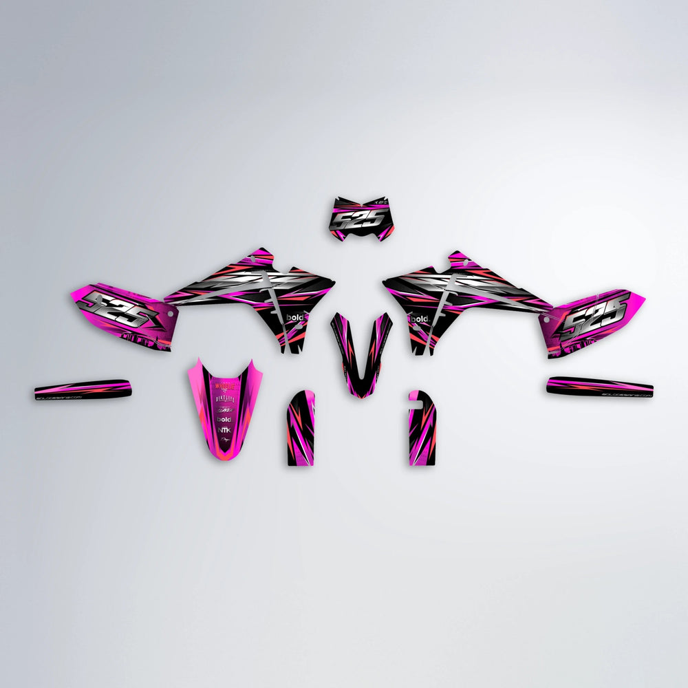 LIBERTY Fantic graphics kit parts layout in Pink