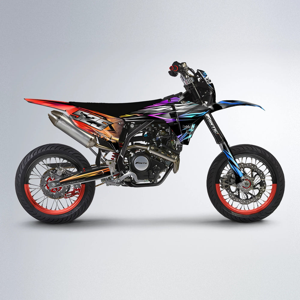 LIBERTY Fantic supermoto graphics kit in Sunset Fade