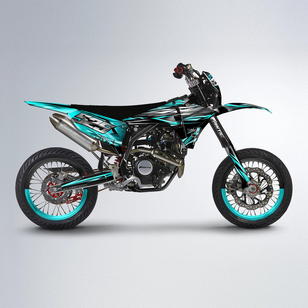 LIBERTY Fantic supermoto graphics kit in Teal
