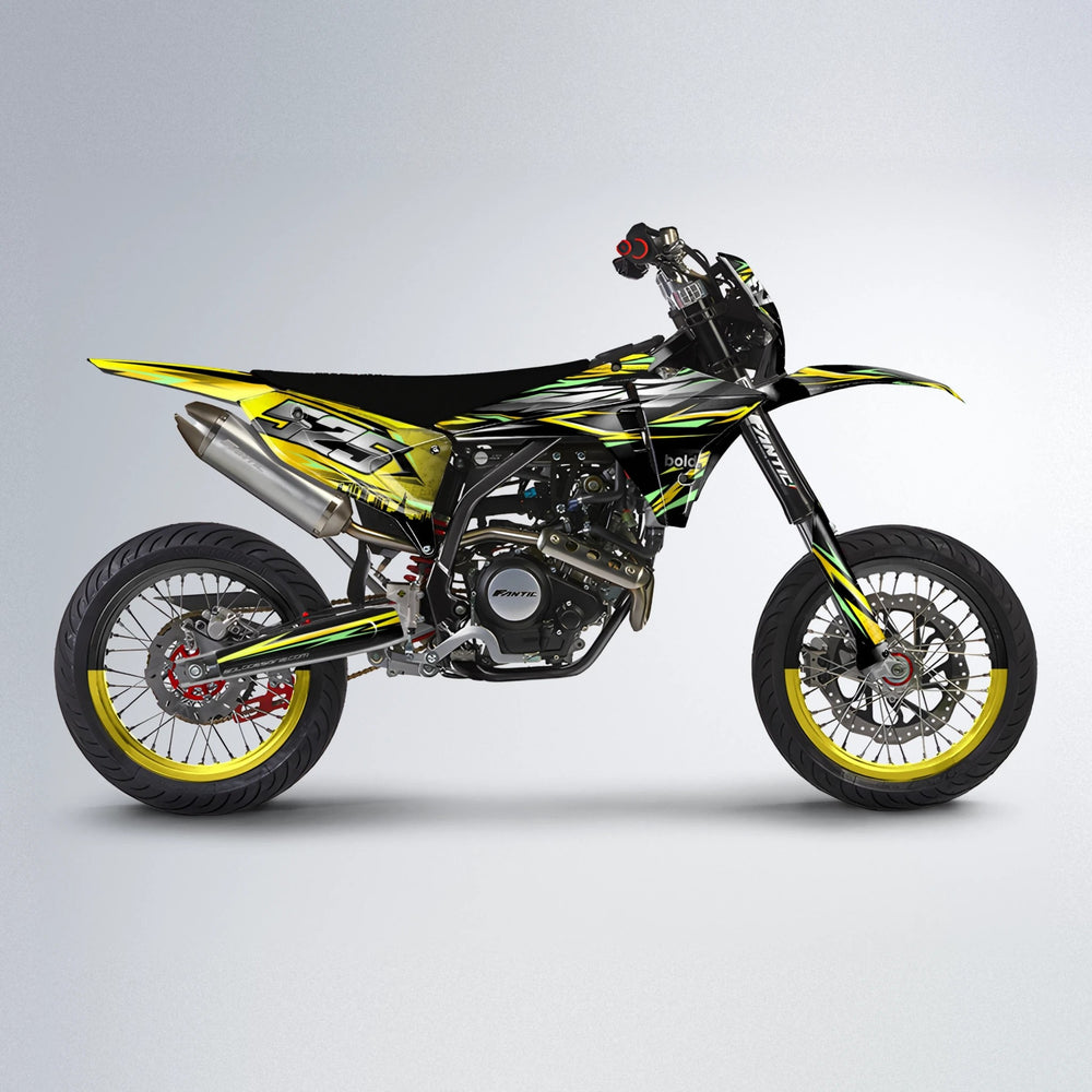 LIBERTY Fantic supermoto graphics kit in Yellow