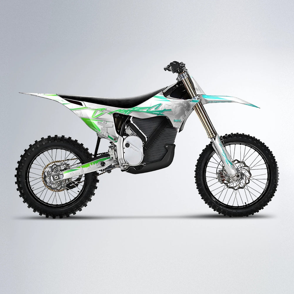 LIBERTY Stark Varg MX motocross graphics kit in Cyan & Green