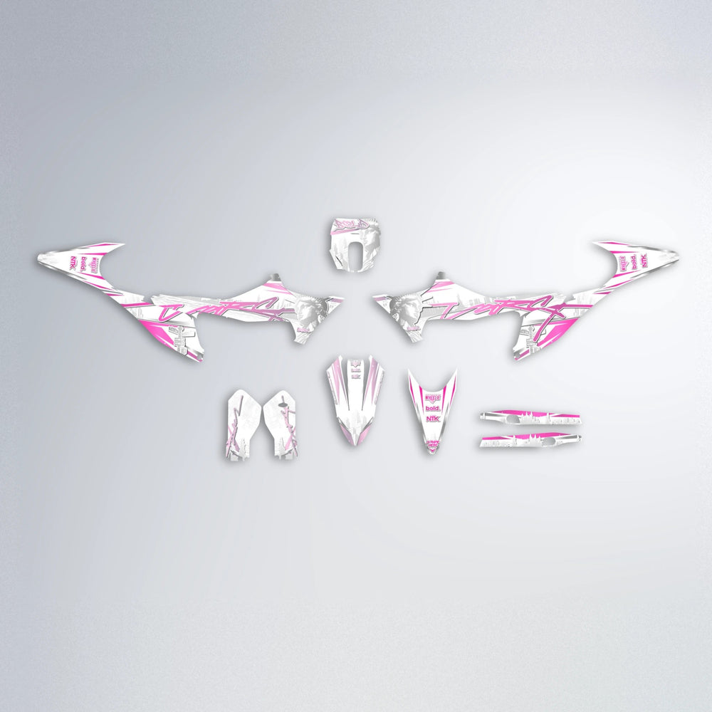 LIBERTY Stark Varg MX graphics kit parts layout in Flamingo