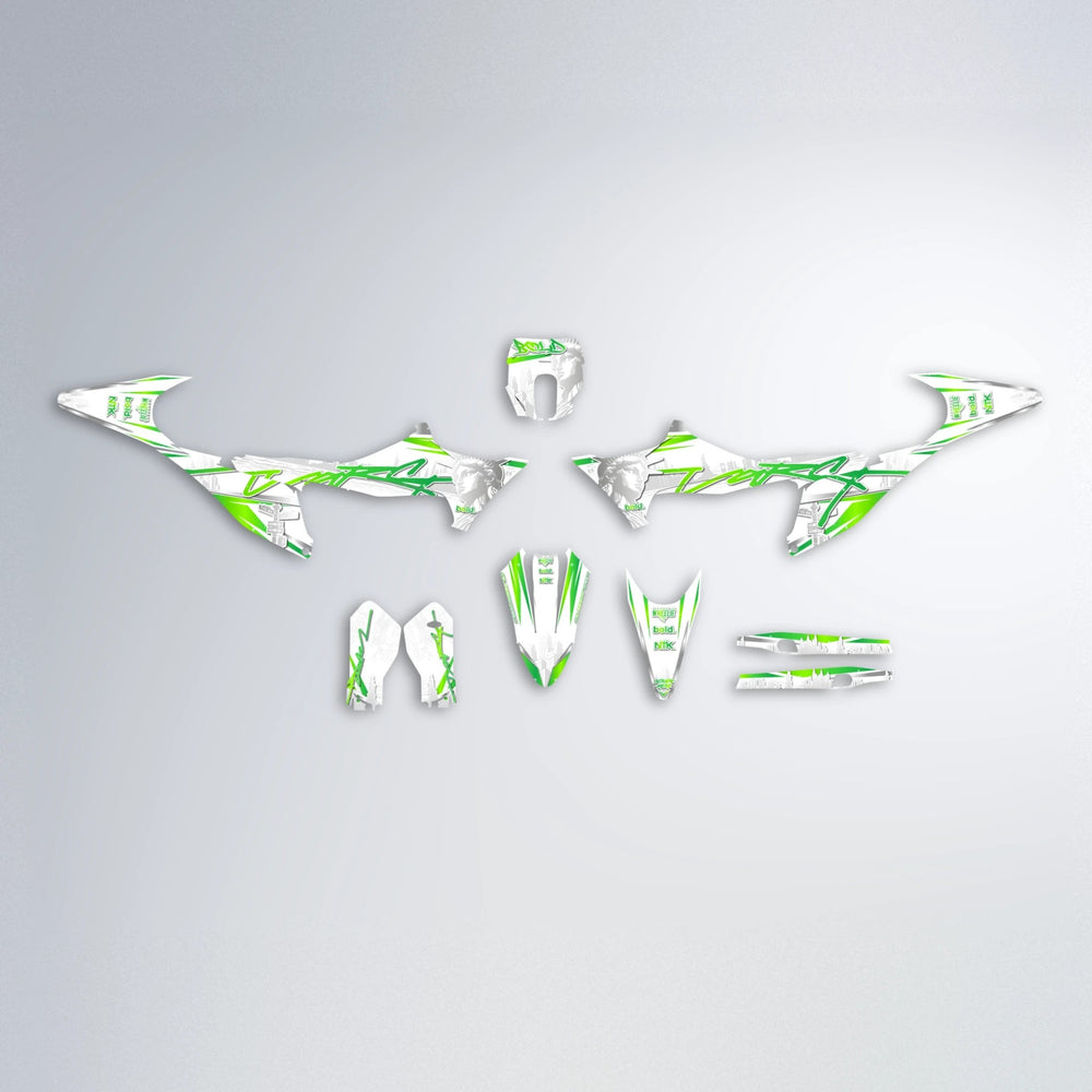LIBERTY Stark Varg MX graphics kit parts layout in Green