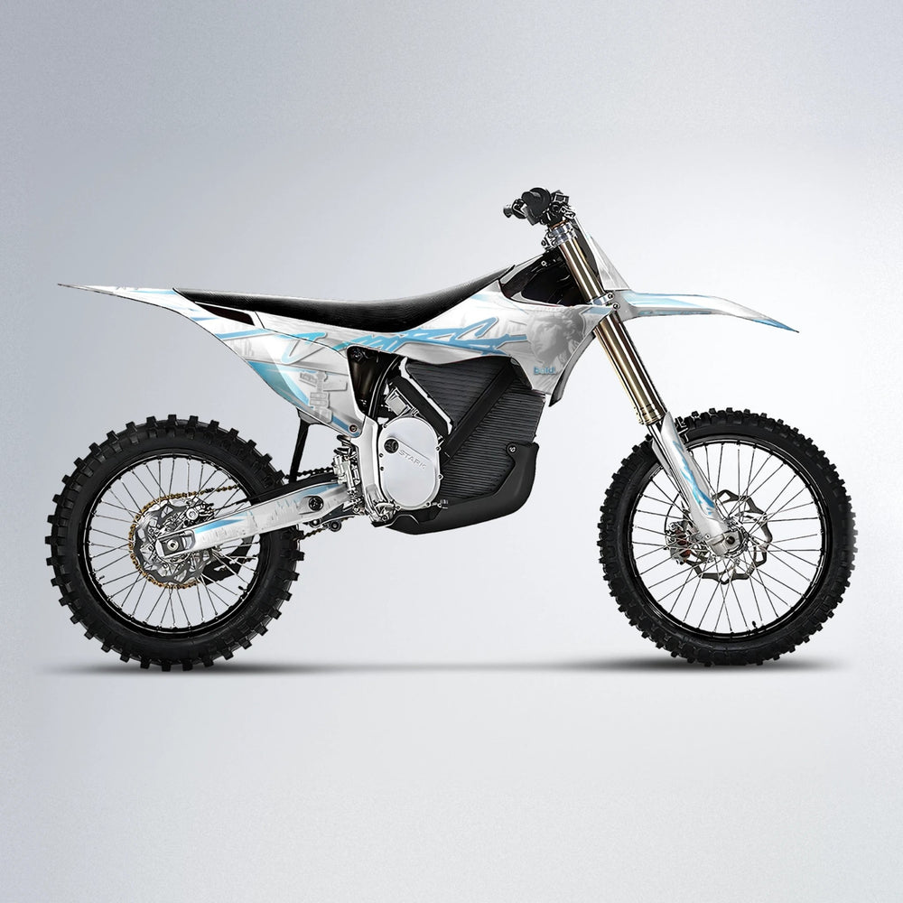 LIBERTY Stark Varg MX motocross graphics kit in Light Blue & White
