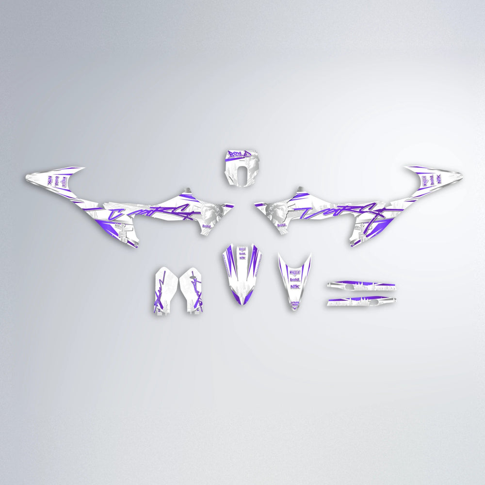LIBERTY Stark Varg MX graphics kit parts layout in Purple