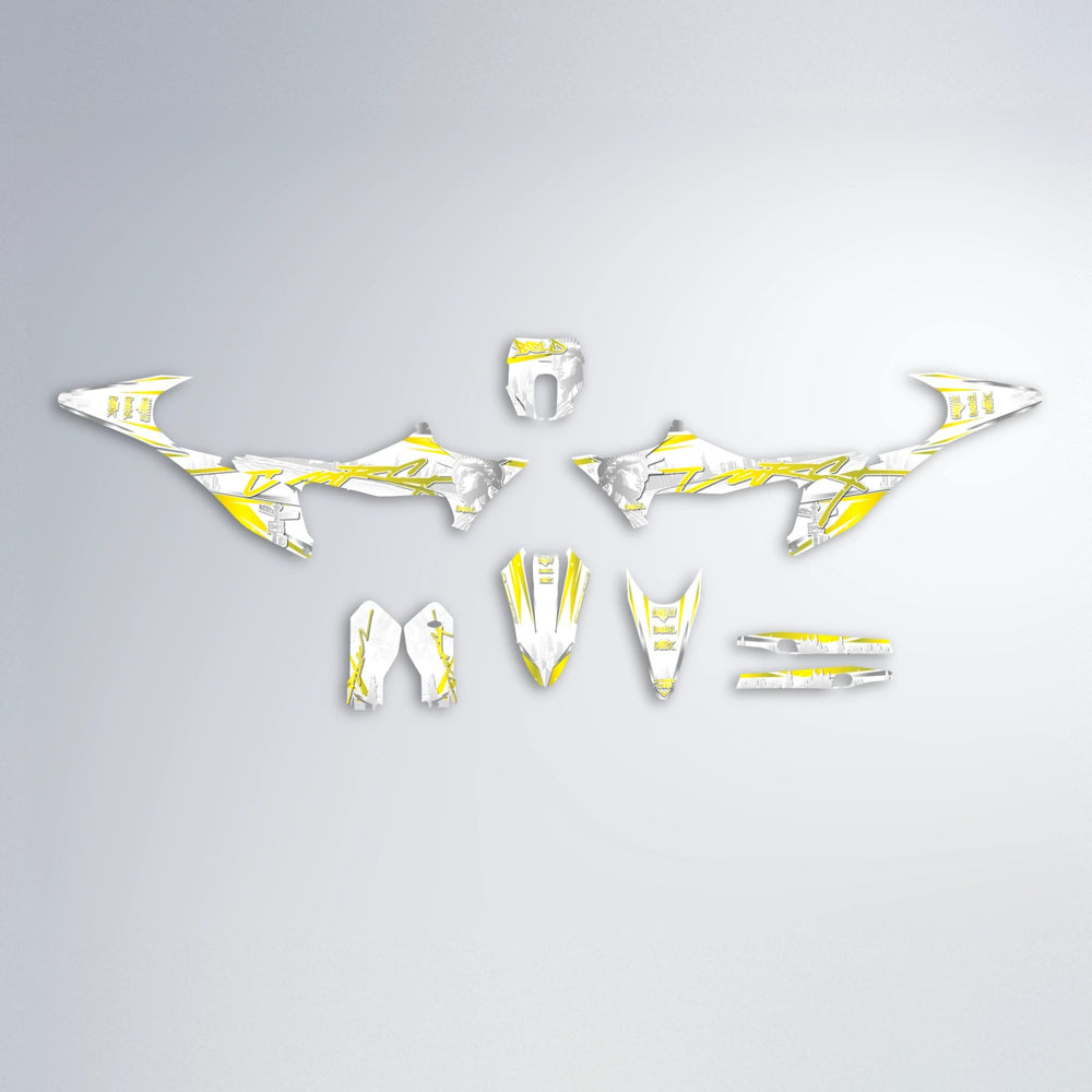 LIBERTY Stark Varg MX graphics kit parts layout in Yellow