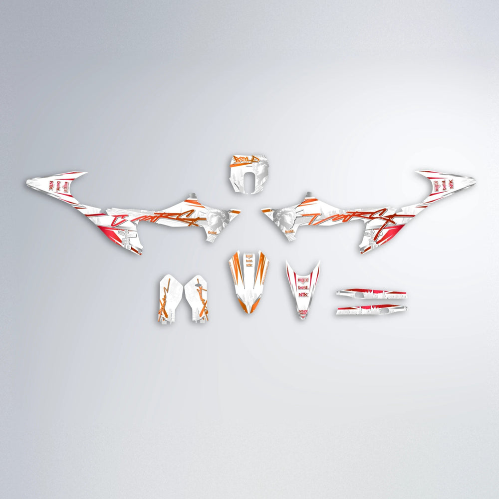 LIBERTY Stark Varg SM graphics kit parts layout in Red & Orange