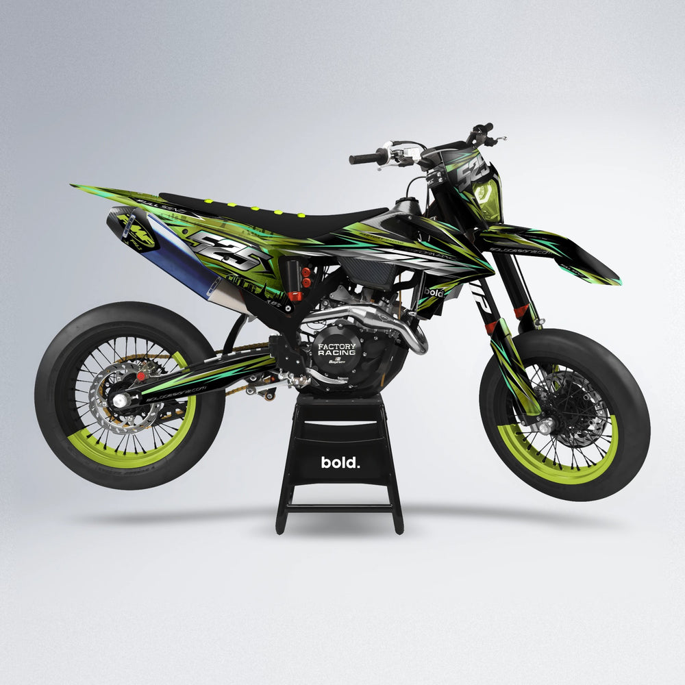 LIBERTY supermoto graphics kit in Olive
