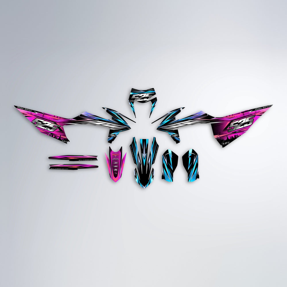 LIBERTY graphics kit parts layout in Pink & Light Blue