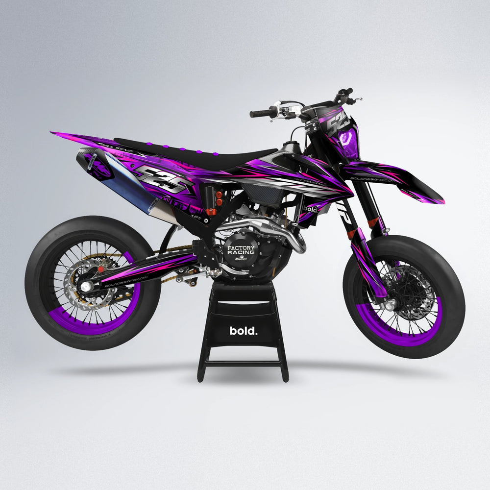 LIBERTY supermoto graphics kit in Purple
