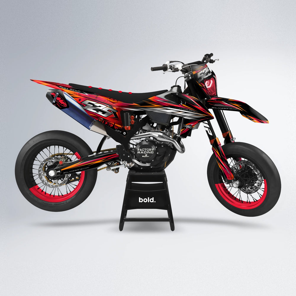 LIBERTY supermoto graphics kit in Red