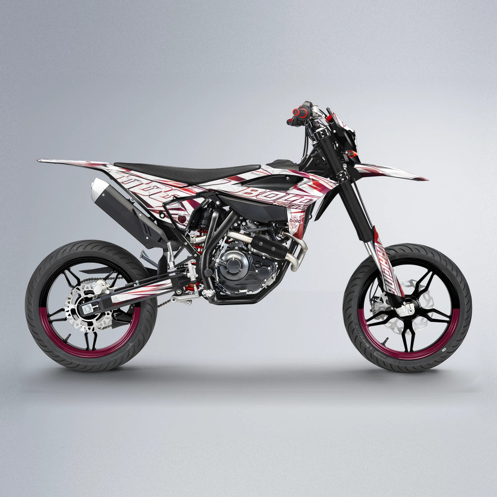 LINAAAROS Beta supermoto graphics kit in Black & Red
