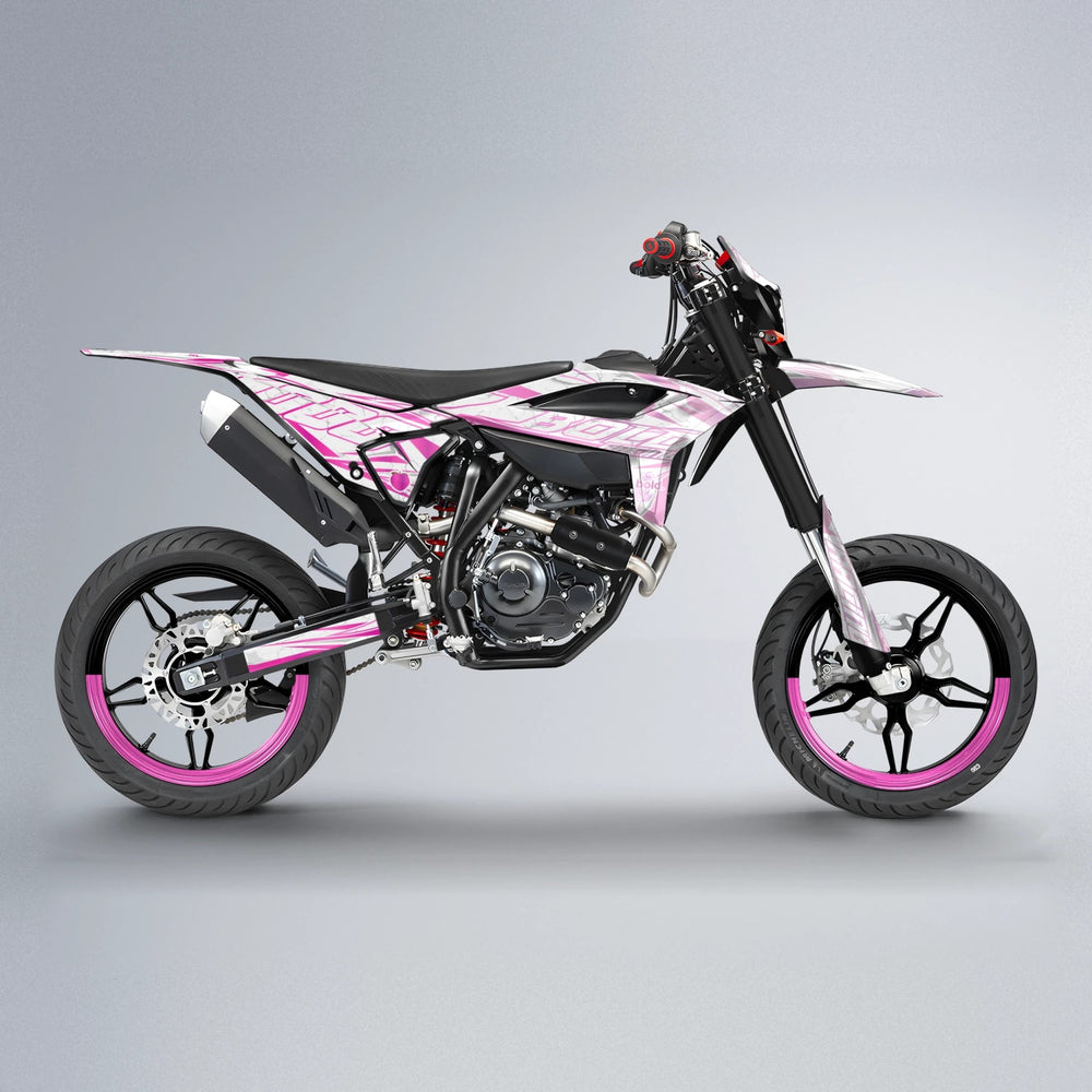 LINAAAROS Beta supermoto graphics kit in Flamingo