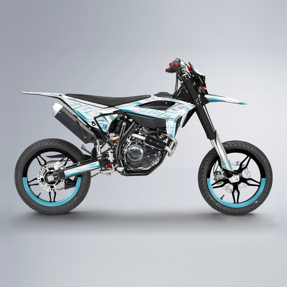 LINAAAROS Beta supermoto graphics kit in Light Blue & White
