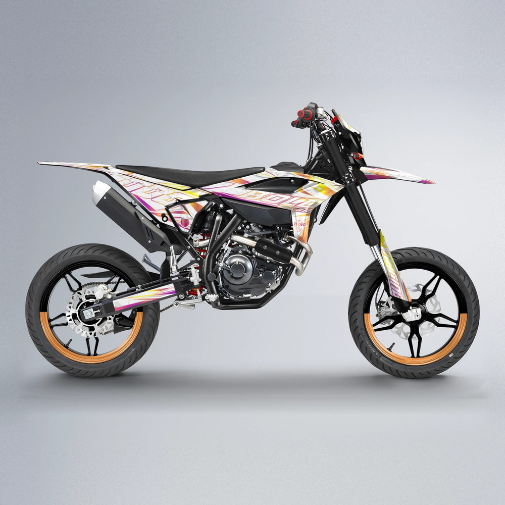 LINAAAROS Beta supermoto graphics kit in Pink & Yellow