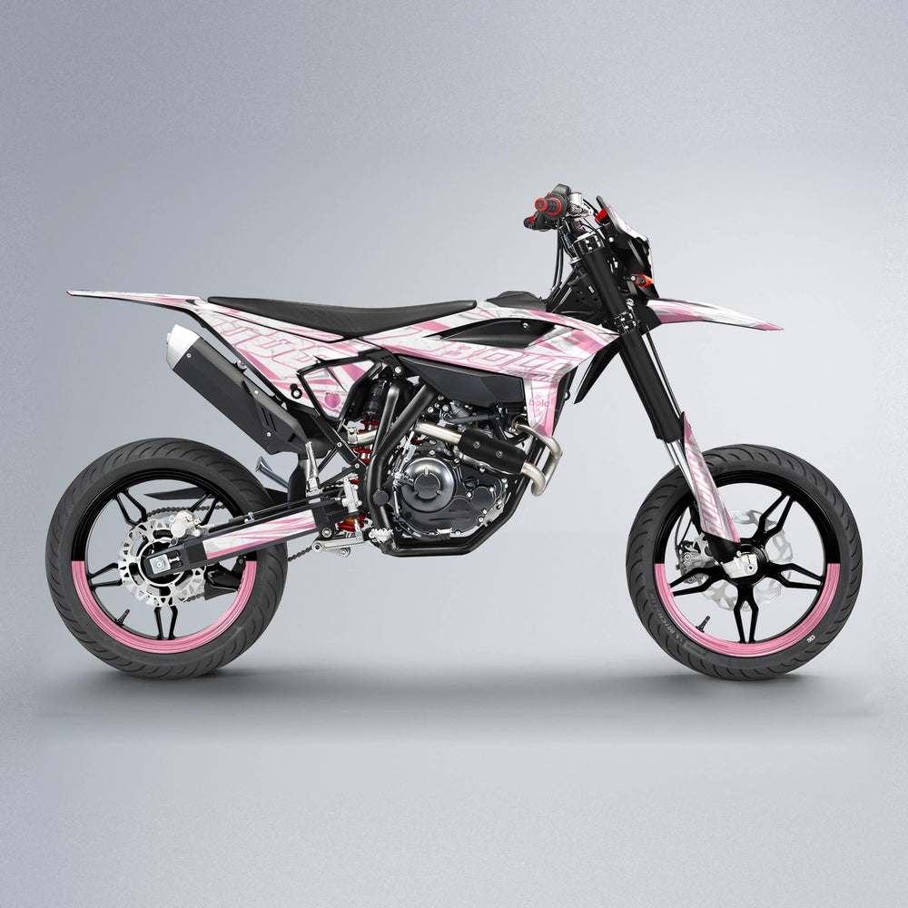 LINAAAROS Beta supermoto graphics kit in Sakura Pink
